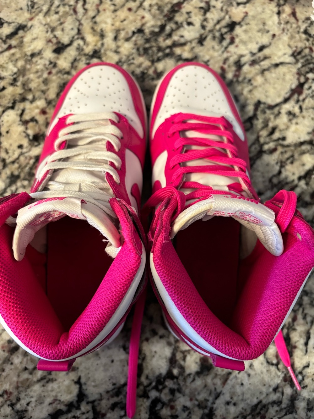 Nike Women’s High-Top Sneakers - White & Hot Pink - Picture 12 of 14